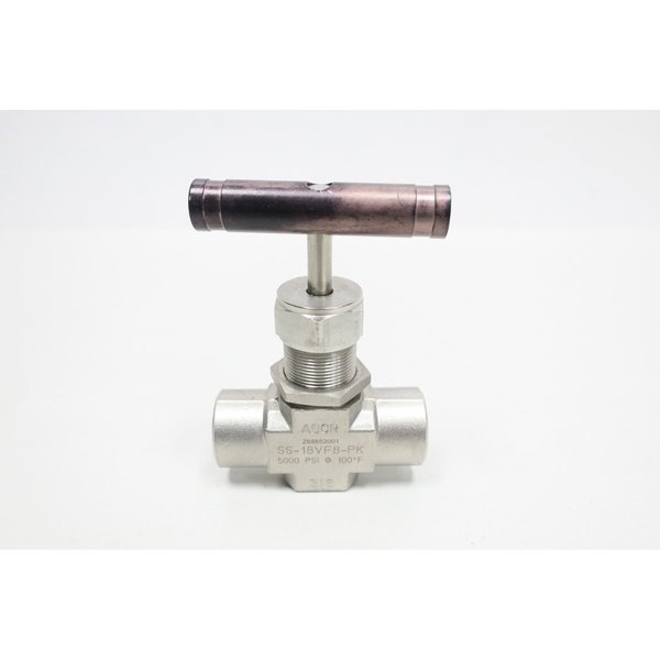 Swagelok Manual Npt Stainless 5000Psi 12In Needle Valve SS-18VF8-PK